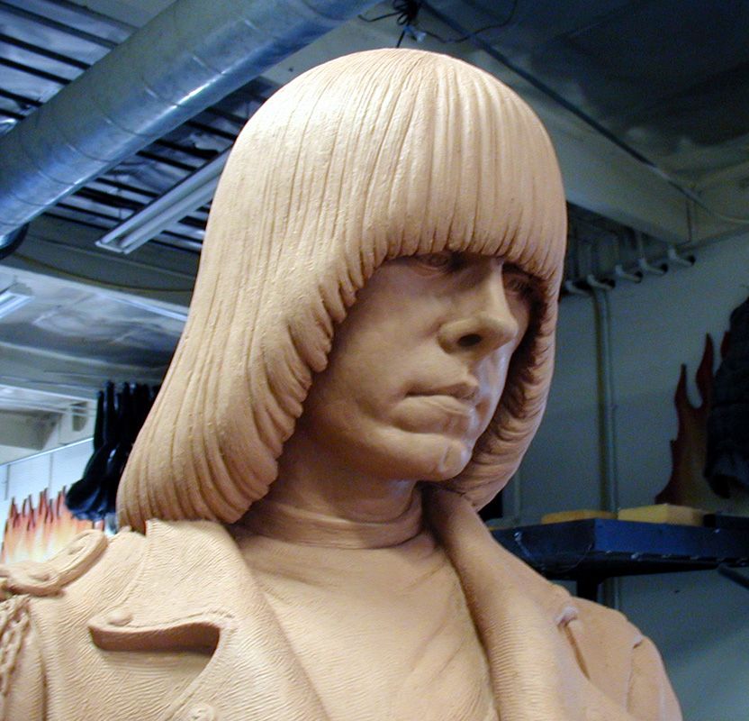 Johnny Ramone Sculpture Head